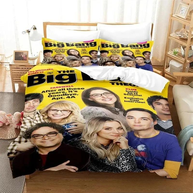 3D-tryck Big Bang Theory Sängklädesset, Påslakan Täcke Sängset Quiltöverdrag Örngott, King Queen Twin Storlek Pojkar Flickor Vuxna
