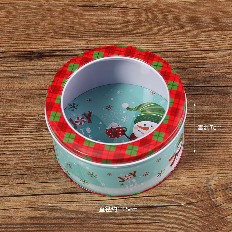 Christmas Gift Box Metal Tin Candy Cookie Packaging Box Containers Kids New Year Gift Decor Xmas Party Supplies Navidad