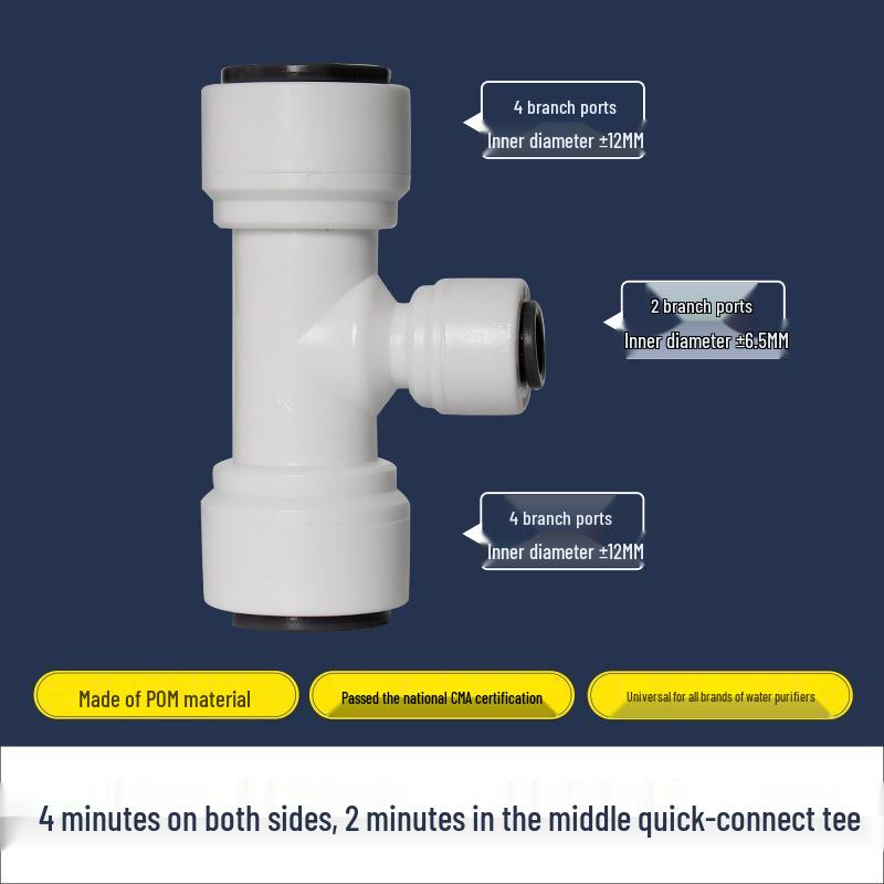 Trójnik do oczyszczacza wody z szybkozłączką 2-punktową do kuchni domowej