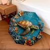 0106 Embossed Floral Marine Animals  Pattern, Automatic Folding Umbrella, Portable and Foldable Design, 8 Ribs, a Christmas or Birthday Gift.
