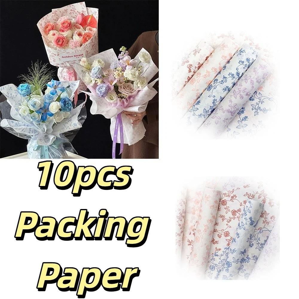 10pcs Tear-Resistant Flower Wrapping Paper Wedding Bouquets Packing Material  Gift Presentation