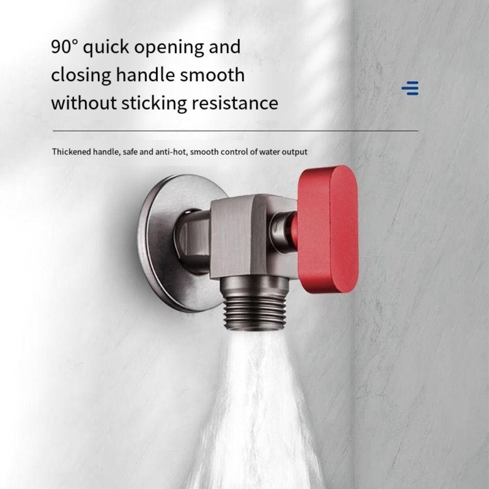 Easy Install Large Flow Angle Valve Hot and Cold Water Water Flows Control Valves  Kitchen