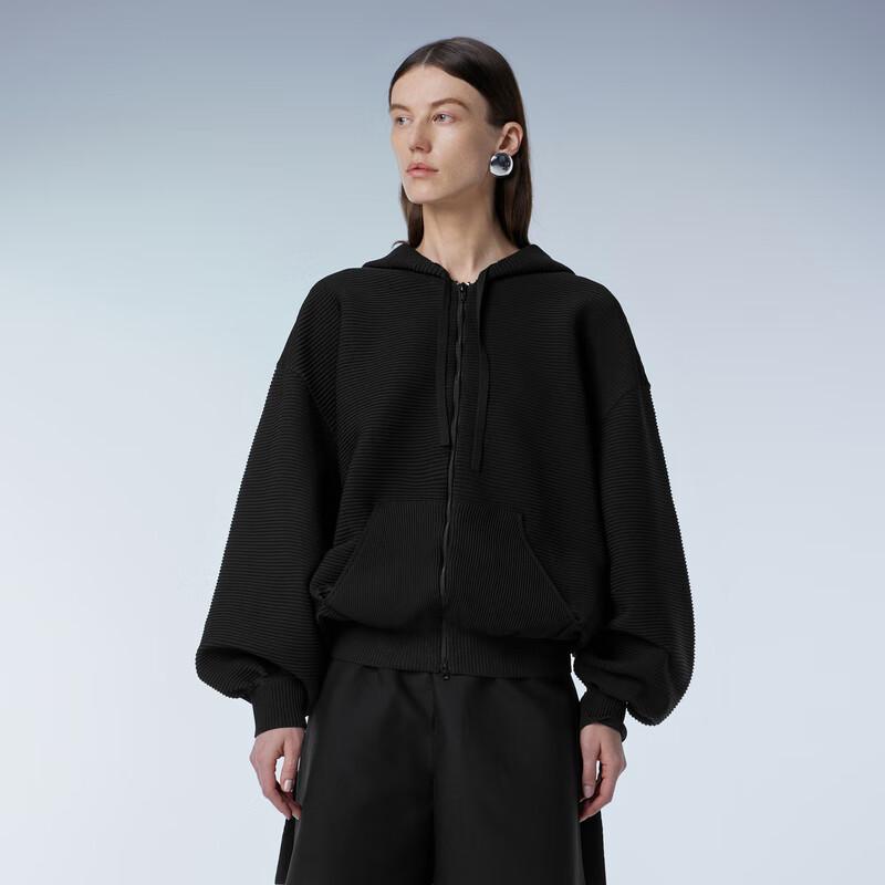 JNBY 2024 Spring Loose Fit Hooded Knit Sweater