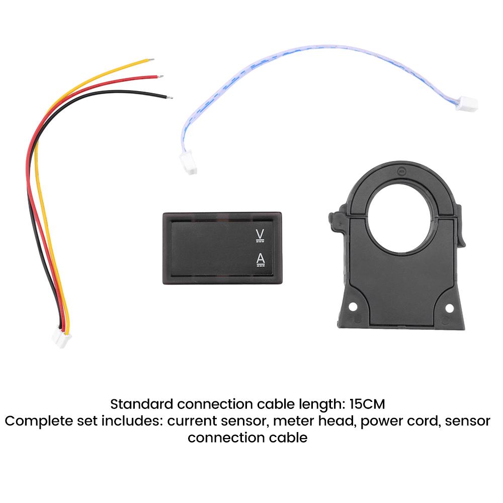 Hall Ammeter Voltmeter DC 0-300V 50A/100A/200A/400A Isolation Type LED Dual Digital Display Voltage Current Meter