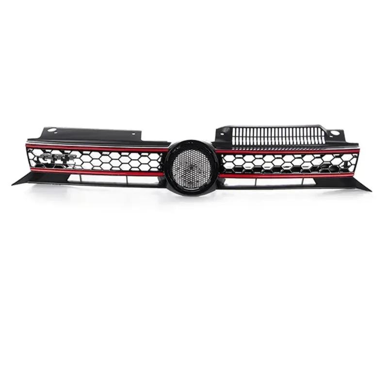 For Volkswagen Golf 6 MK6 GTI 2009-2013 GTI Style Car Front Bumper Centre Grille Honeycomb Mesh Upper Grille Front Racing Grills