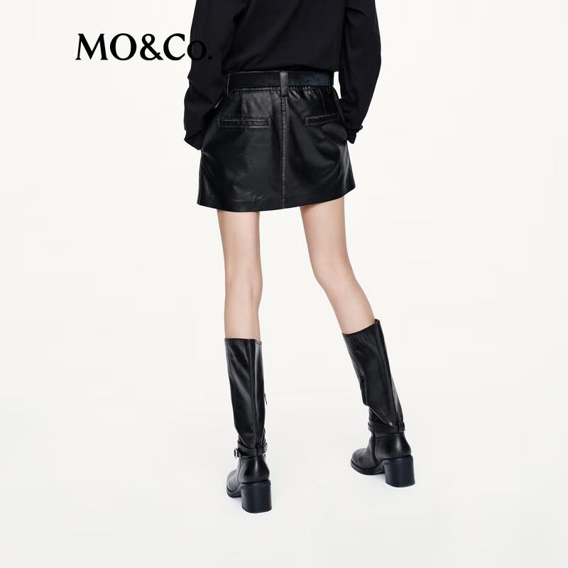 MO&Co. High-Waist PU Mini Skirt