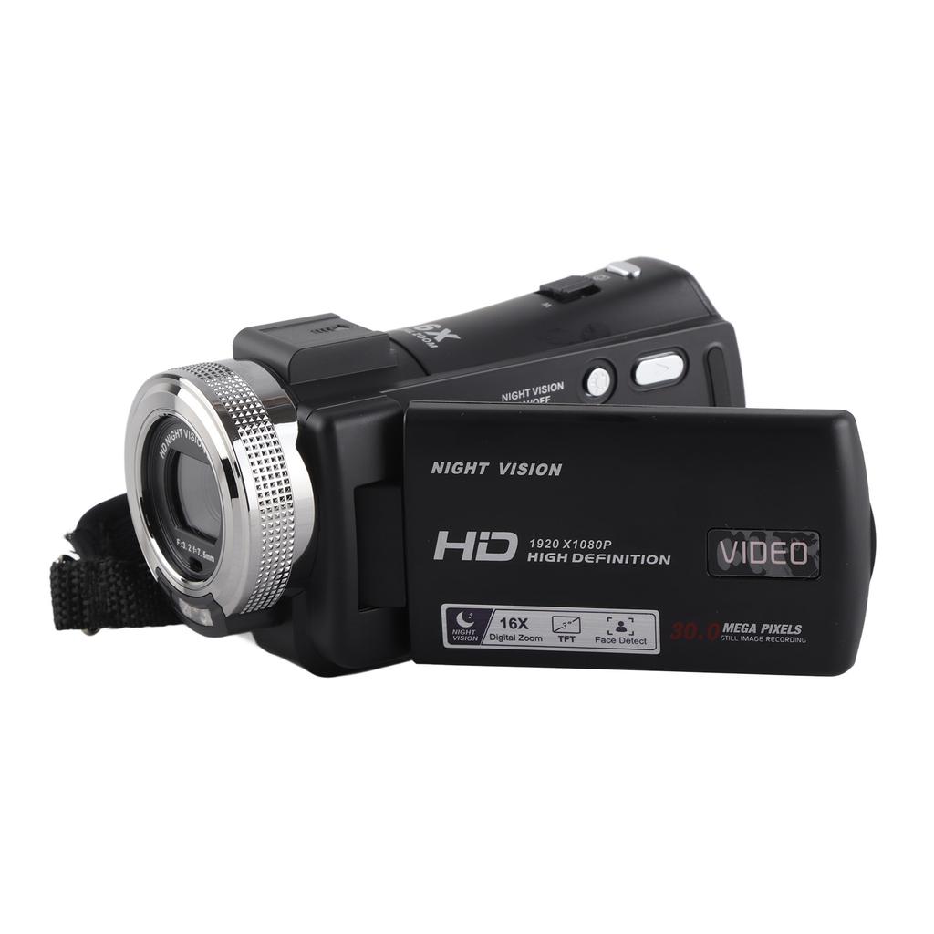 Video Camera Camcorder 3 Inch Color LCD Display 30MP Digital Video Camera 16X Zoom for Photography