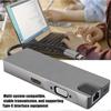 Ethernet Type-C Hub To USB 3.0 X 2 HDMI Memory Card Reader Office Accessories for Notebook Black