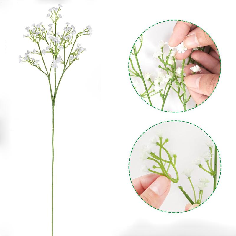 63cm Babies Breath Artificial Flowers Plastic Gypsophila Floral Bouquets for Home Room Decor Party Wedding Decoration Ornament