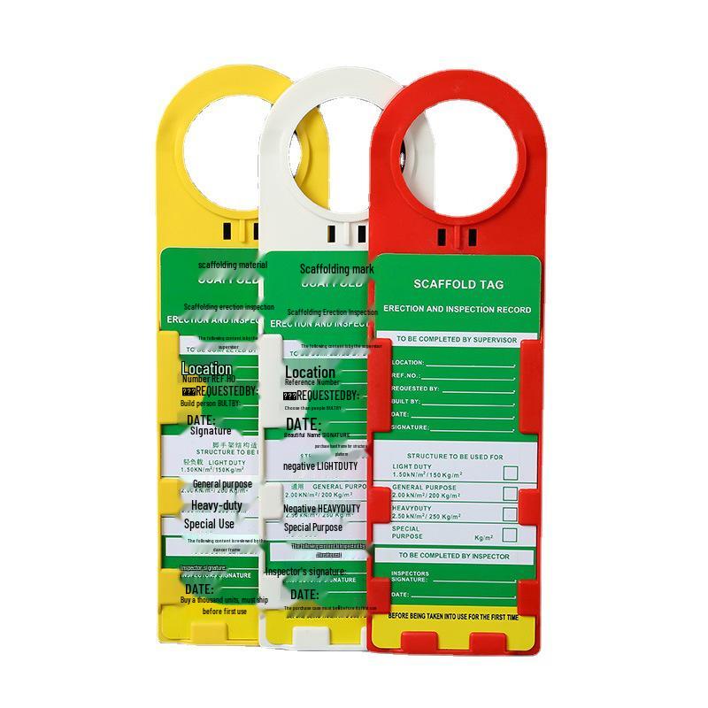 Industrial Safety Scaffolding Tag for Equipment Maintenance and Lockout/Tagout