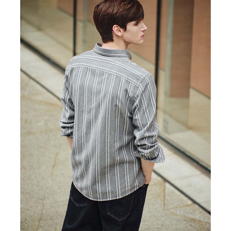 Giovanni Valentino Men's Cotton Striped Long-Sleeve Shirt