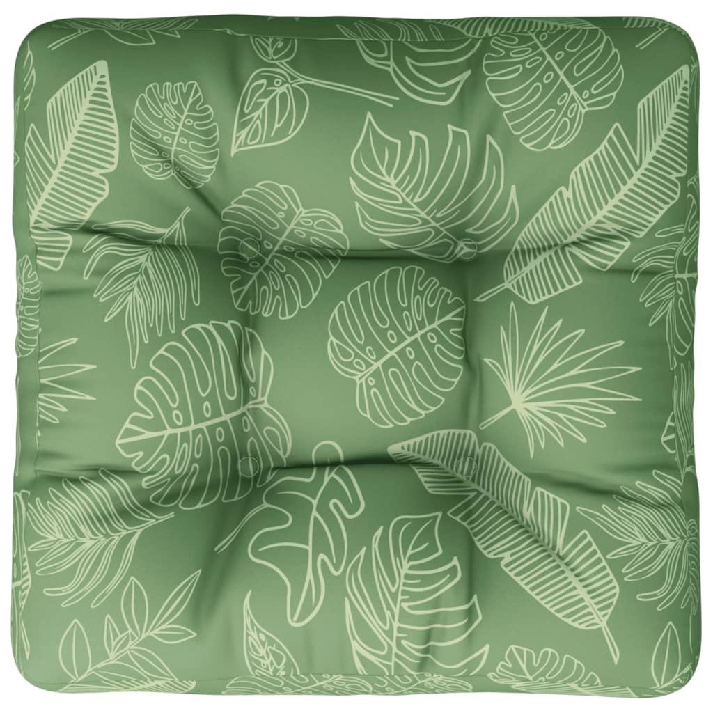 Pallet Cushion with Leaf Pattern 58 x 58 x 10 cm Oxford Fabric