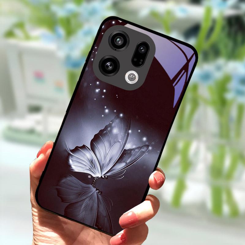 Case For OPPO Find X9 X9Pro X8 Pro X8S X8 Ultra Hard Cover Tempered Glass Protective Shell For OPPO FindX9 FindX8 Phone Bags