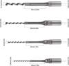 Kit 4 forets carrés mortaiser pour bois 6,4–12,7 mm (tige 19 mm) – AIMOONSA