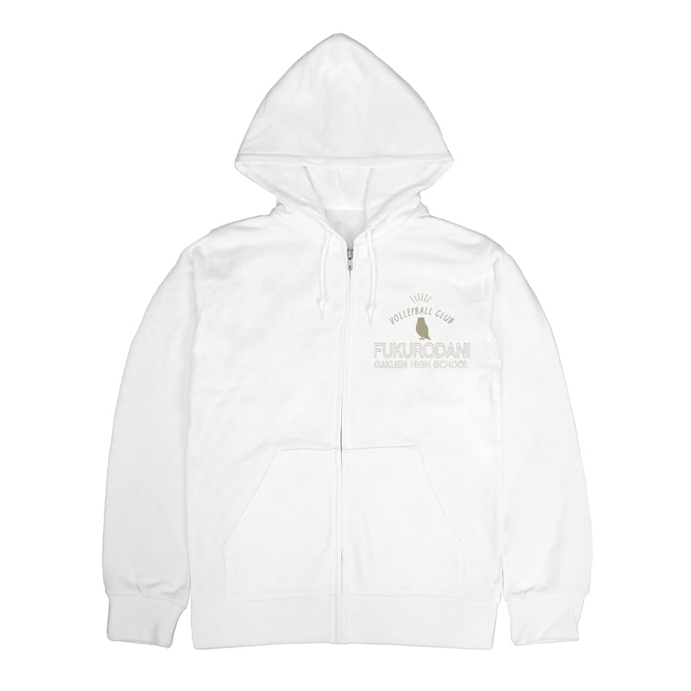Cospa Fukurodani Gakuen High School Volleyball Club Zip Parka WHITE M size [Official] Haikyu!!