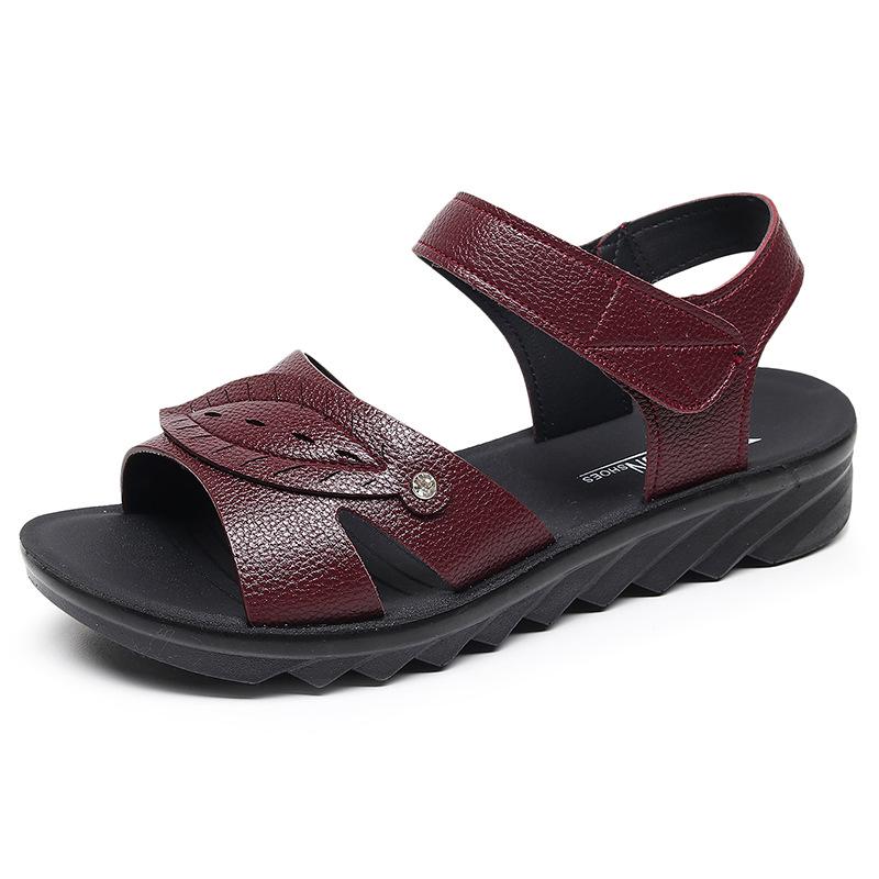 Women's Summer Soft Sole Non-slip Flat Sandals - 2025 Fashionable & Comfortable for Middle-aged