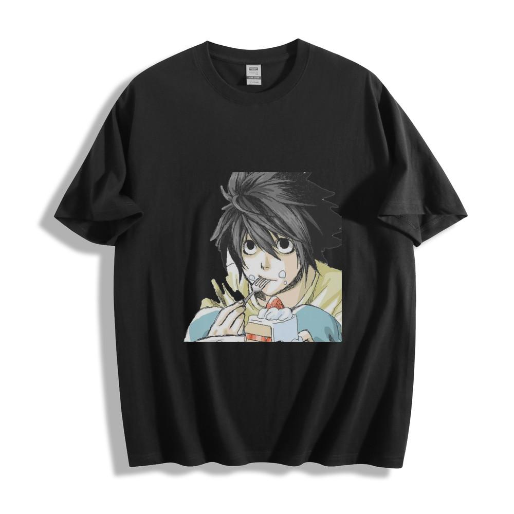 Death Note L Eating Cake T-Shirt - Adorable Anime Unisex Tee