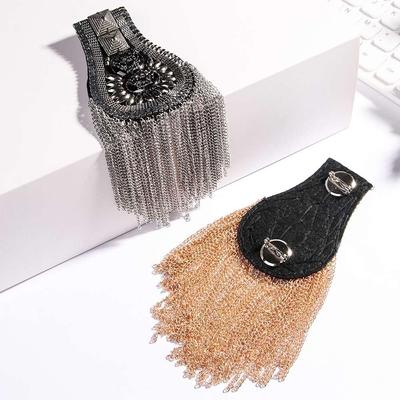 Jewelry Tassel Spike Punk Shoulder Mark Brooch Epaulets Shoulder Flash