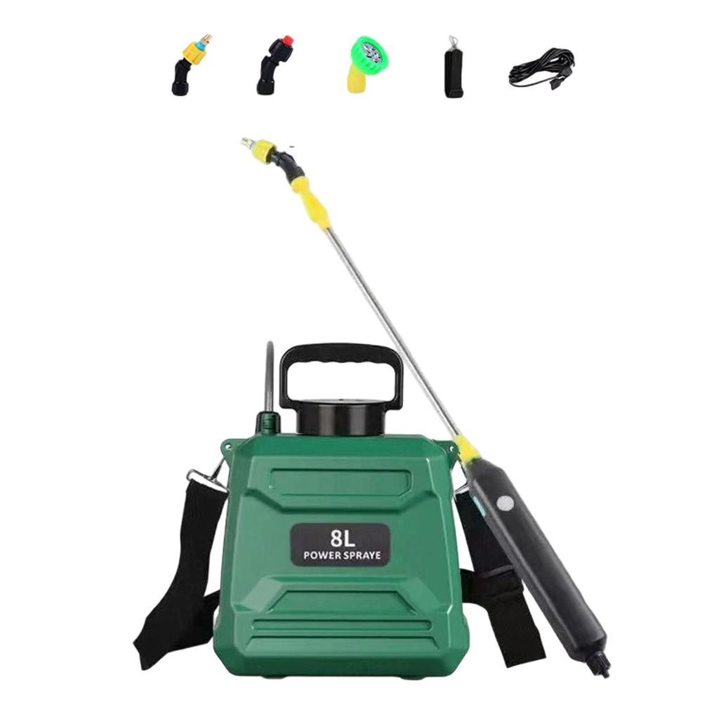 Oppladbar 8L Hagesprøyte Utvidbar Sprøytestang 4 Sprøytemønster Ergonomisk Skulderstøtte For Utendørs Hage Us