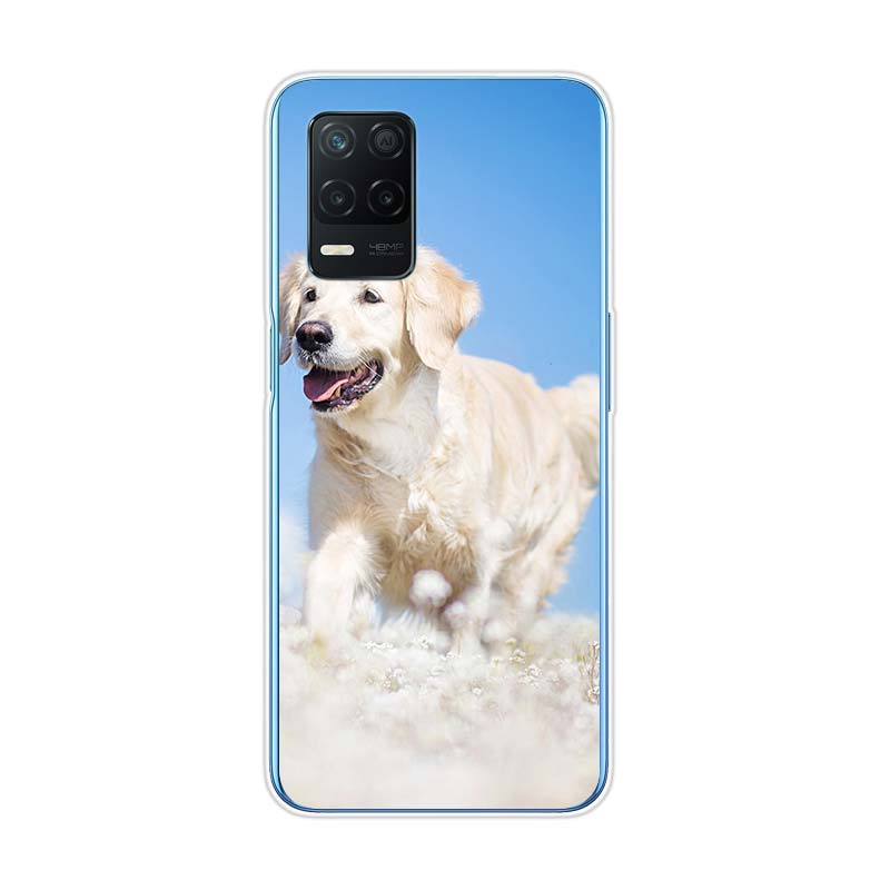 Cute Golden Retriever For Realme 8 8i V3 V5 GT Neo Flash Edition Explorer Master Neo2 Narzo 30 50i 50A C21Y Phone Case