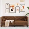 VidaXL Chesterfield Sofa with Bolsters 3-Seater Faux Suede, Sofa, Living Room Seat, Three-Seater Sofa, Sofa 372702