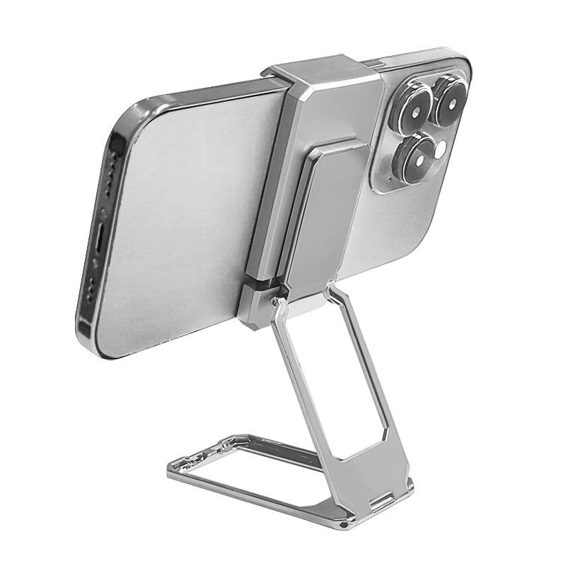 Adjustable Folding Mobile Phone Stand with Clip, Telescopic Desktop Holder, Portable Rotating Ring, Customizable Logo.