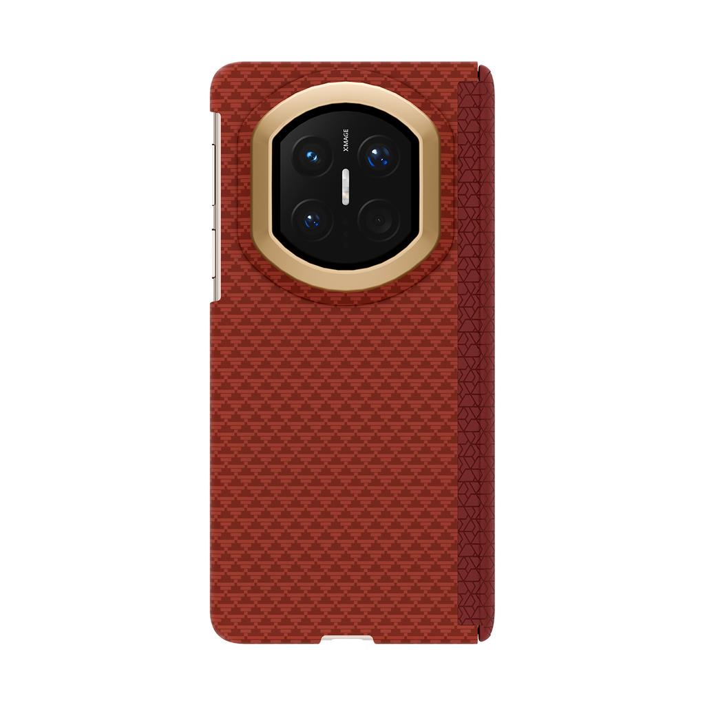 For Huawei Mate X7 X6 X5 X3 Stylish Carbon Fiber Texture Wireless Charging PC Skin-friendly Anti-fall Hinge Protection Cover