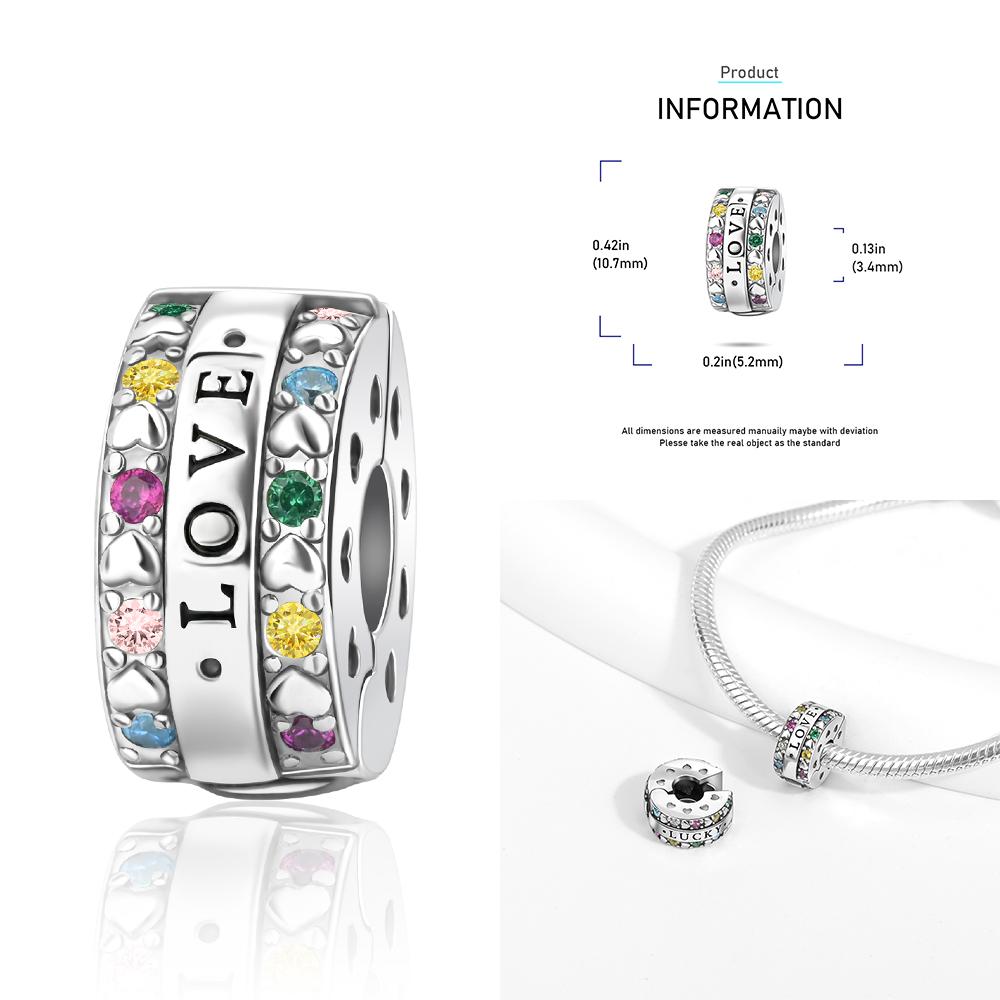 Zircon Heart Clip Charms Flower Clover Charm Copper Sea Turtle Beads Fit Diy Original Bracelet Jewelry