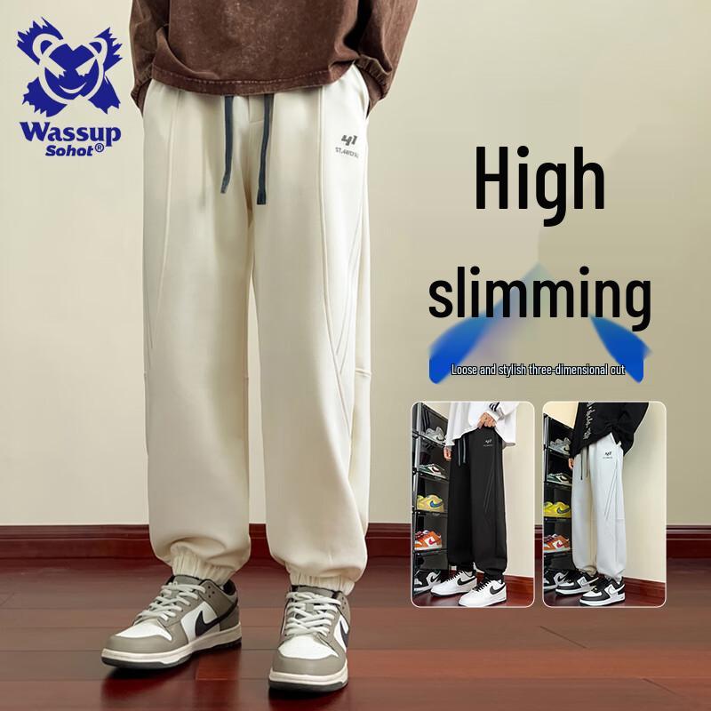 

Wassup Sohot Men s Straight-Leg Casual Joggers 4XL