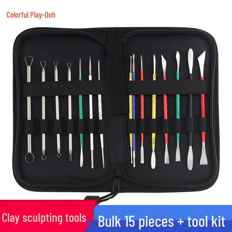 15-Piece Clay Sculpting & Carving Tool Set