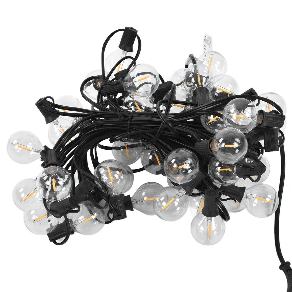 G40 50LED Ball Light String IP45 Waterproof Outdoor Garden Courtyard Lawn Balcony Decoration Warm