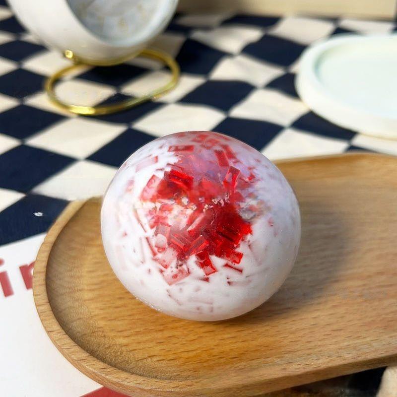 Stress Relief Squeeze Ball Crushed Ice Cream Bar Handmade Ribbon Soft Squishy Vent Toy for Anxiety Anger Release