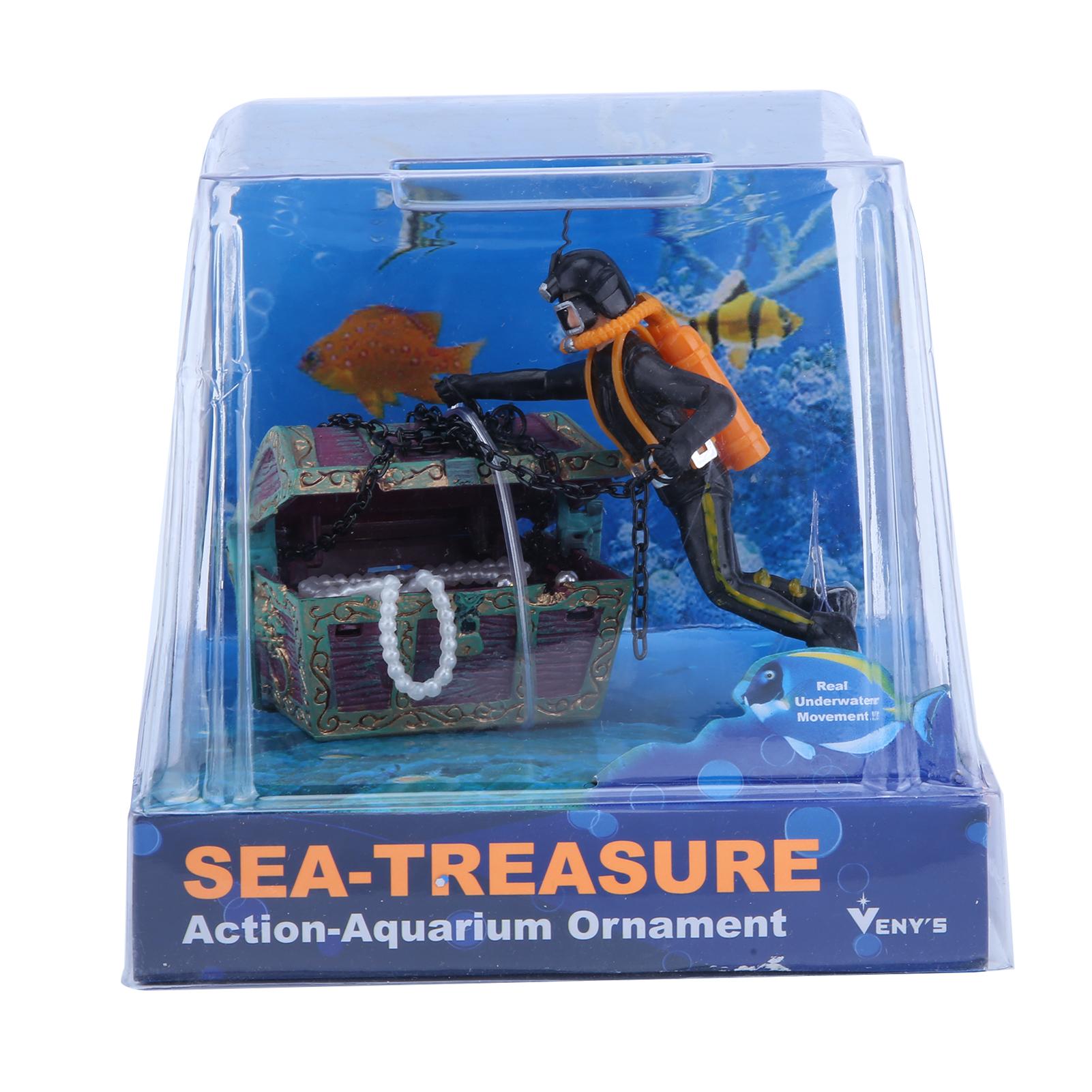 

Creative Aquarium Ornament Treasure Hunting Frogman Ornaments Fish Tank Decoration