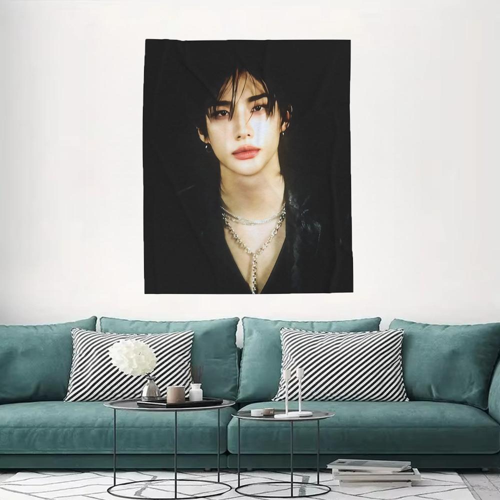 SKZ Hwang Hyun jin Material Tapestry Background Decoration Dormitory Bedhead Living Room Sofa Background Durable Decoration