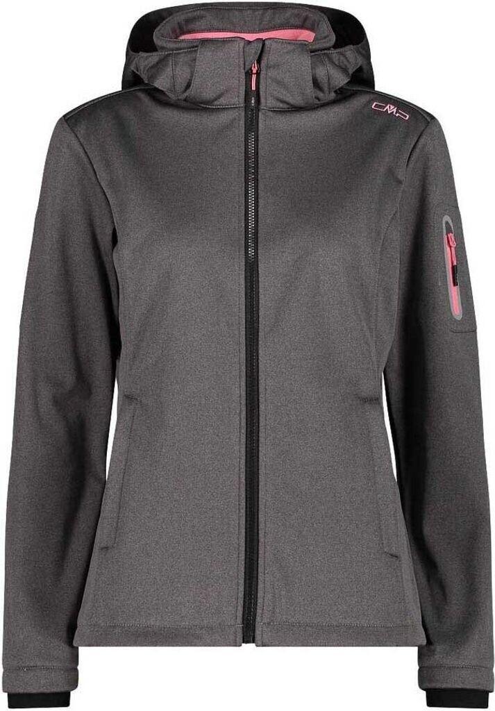 

Куртка CMP Softshell Jacket Zip Hood Women (39A5006M) nero mel.-desert rose 34
