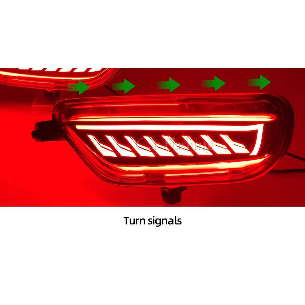 2Pcs For Mazda CX-5 CX5 2017 2018 2019 2020 2021 LED Rear Reflector Taillight Fog Lamp Rear Bumper Light Brake Light Turn Signal