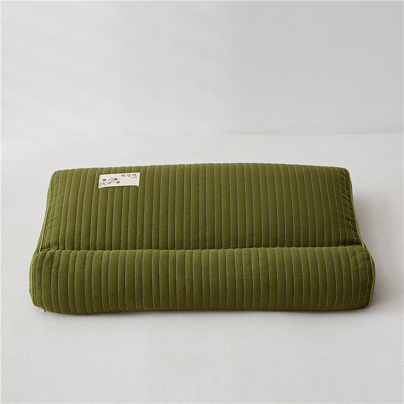 Новая подушка для шеи с обратным натяжением, обработанная камнем, из кожи гречихи 50x32cm армия зеленый