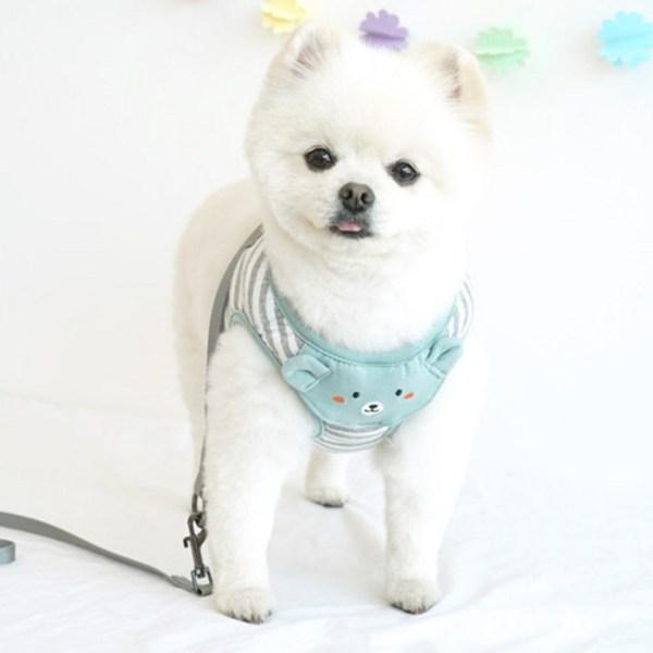 

Шлейка для щенков Paris Dog Cutie Bear Bib Puppy, L, синяя, 1 комплект