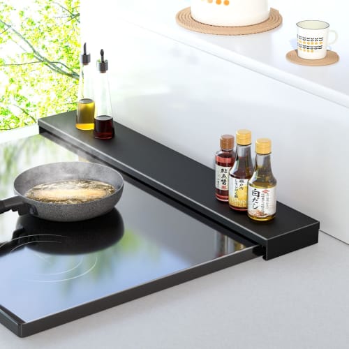 DAIWIN 60cm Flat Stovetop Cover, Slim Design for Induction and Gas Stoves, Protects Against Oil Splashes and Dirt, Compatible with Induction and Gas S