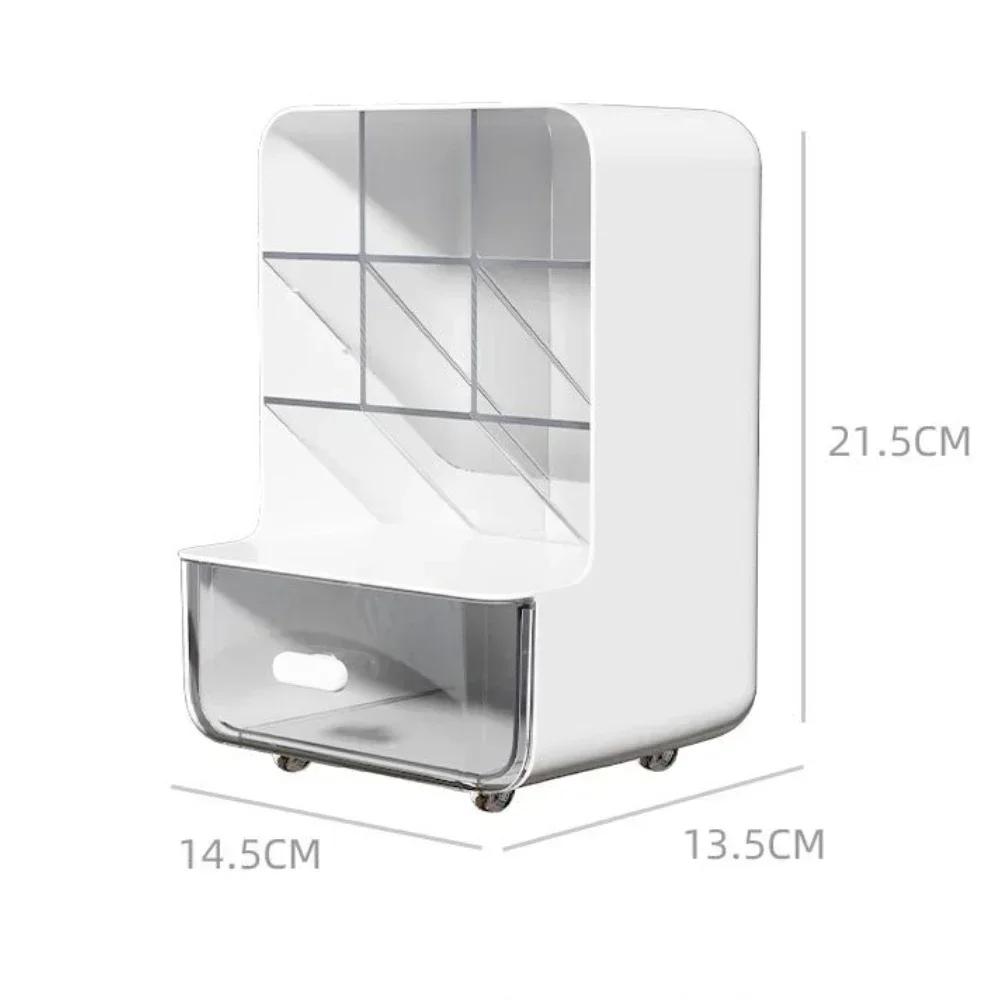 Pen Holder Student Desk Oblique Plug-in Stationery Storage Box Large Capacity Miscellaneous Storage Rack Dustproof Pen Contain