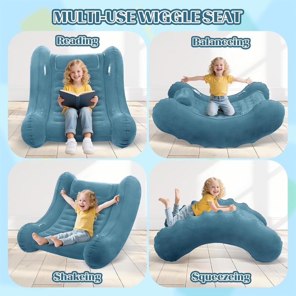 Aufblasbares Kindersofa Schaukelstuhl, Luftwolken Schaukelstuhl, sensorischer Stuhl für Kinder mit Autismus und ADHS