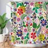 Botanical Floral Print Waterproof Shower Curtain