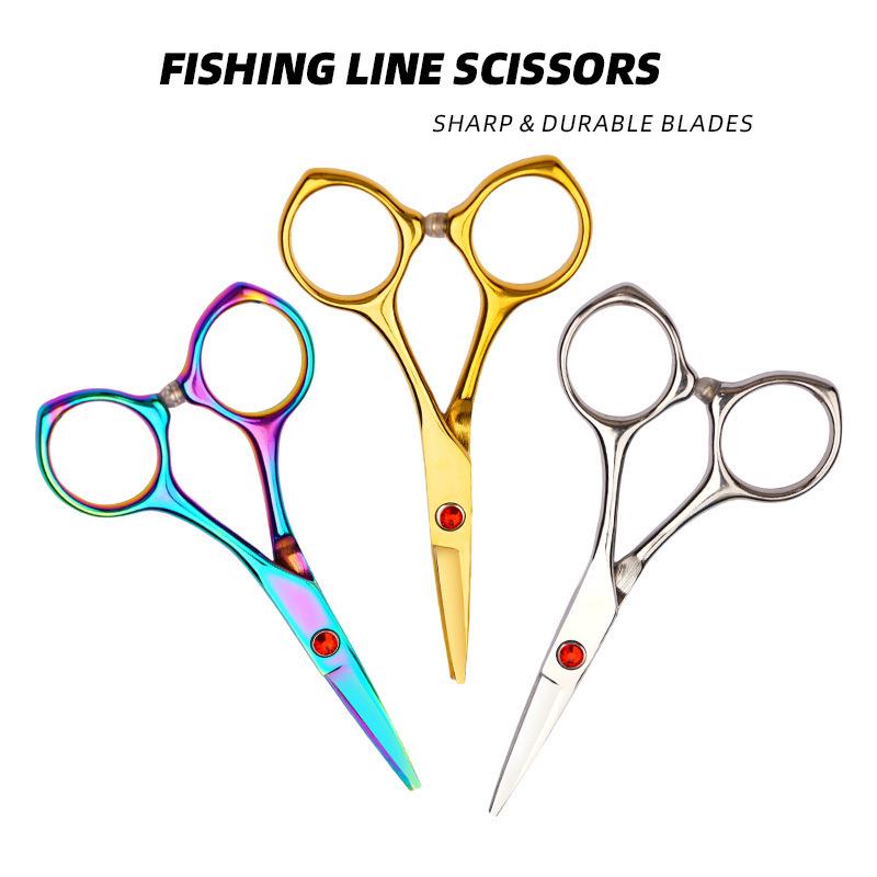4.5-Inch Stainless Steel Fishing Scissors - Multiple Colors, Hot Sale