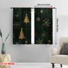 2pcs,2D plane printing Curtains Roller Blinds Christmas Trees Snowflakes_a (3) Polyester Fabric (without rod) Decorations