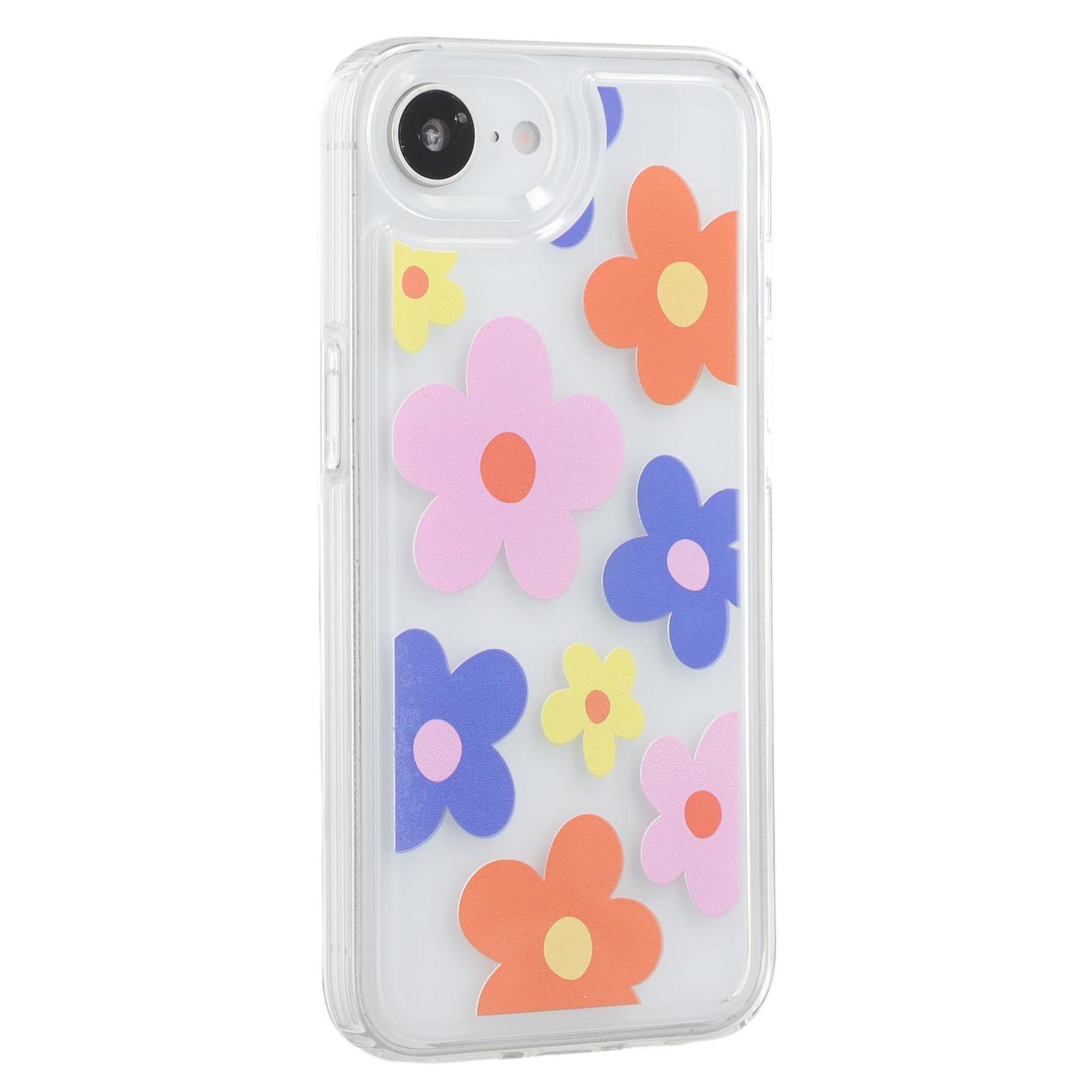 

For iPhone 16e Case Floral Pattern Airbag Anti Drop TPU Phone Back Cover DH6