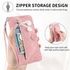 For Honor X70 Pro 5G Zipper Wallet Case with Strap Flower Imprint PU Leather Phone Cover