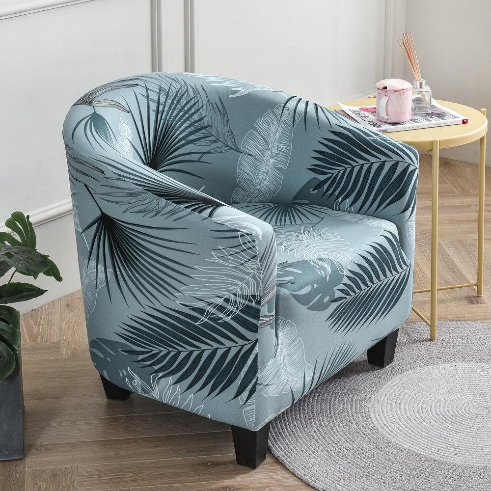 Single Club Chair Sofa Cover All-inclusive Protective Cover Semicircular Bathtub Sofa Chair Cover