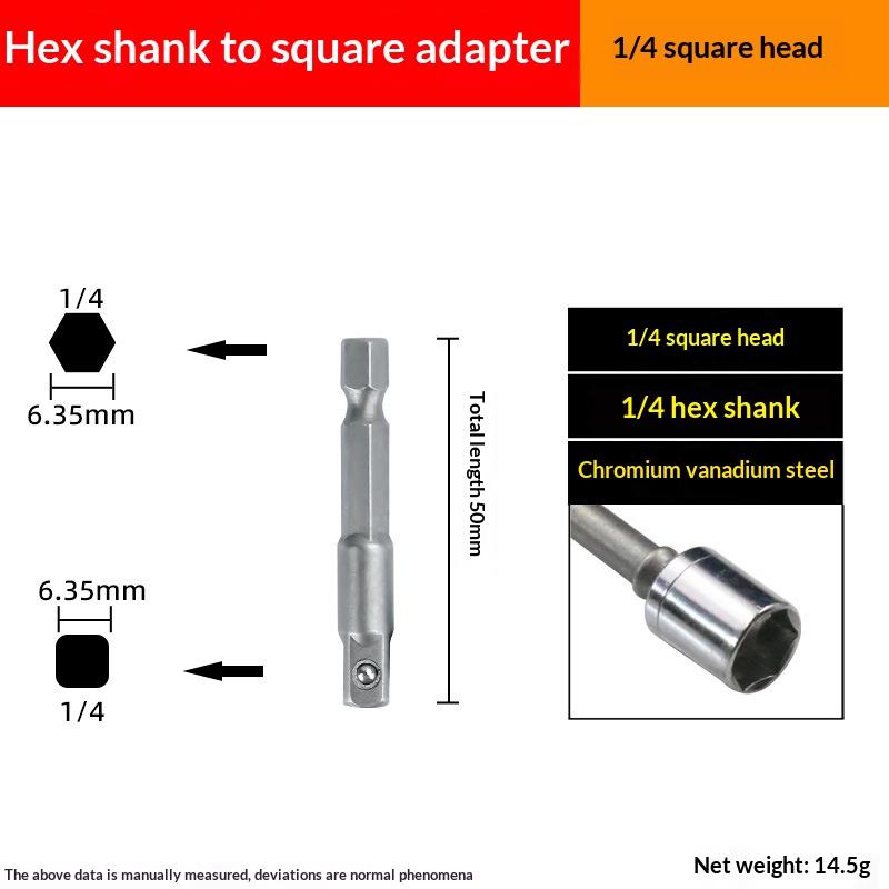 1/3Pcs Power Tools Chrome Vanadium Steel Socket Adapter Seth EX Shank To 1/4 "3/8" 1/2 "Extension Drill Bits Hex Bit Set