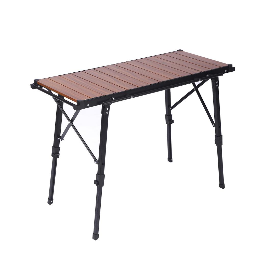 Leichter faltbarer Aluminium-Campingtisch mit verstellbarer Höhe, Roll-Up-Design, tragbar für Grillpartys und schnellen Aufbau