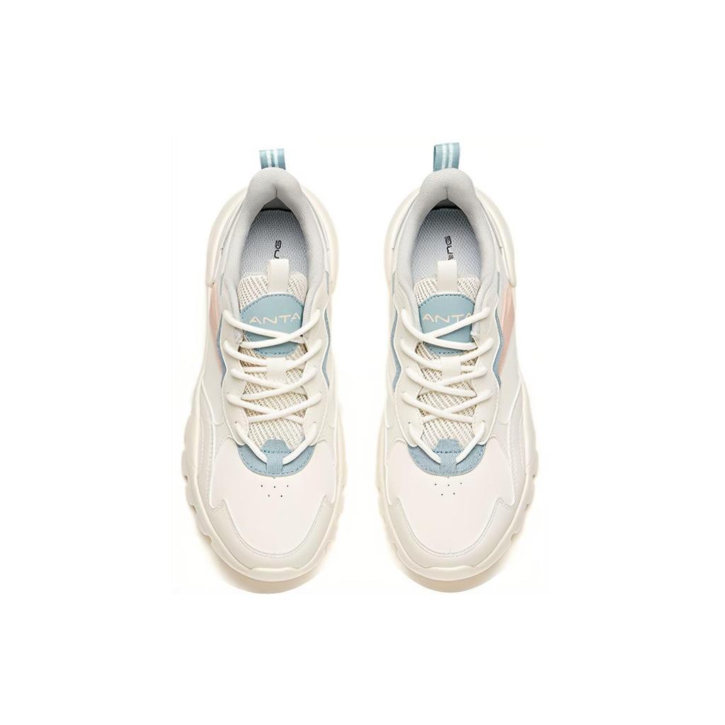 Anta Variety Training Collection Cushioning Slip Resistant Low top Training Shoes Women's White Blue Pink 922027022-5
